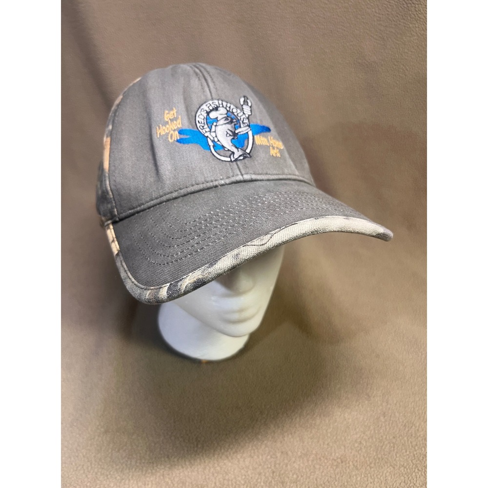 Cap America Freds‎ Fish House Mountain Home Arkansas Camo Grey Baseball Hat Cap
